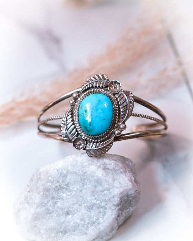 Turquoise Cuff - Smokin' Blues Turquoise
