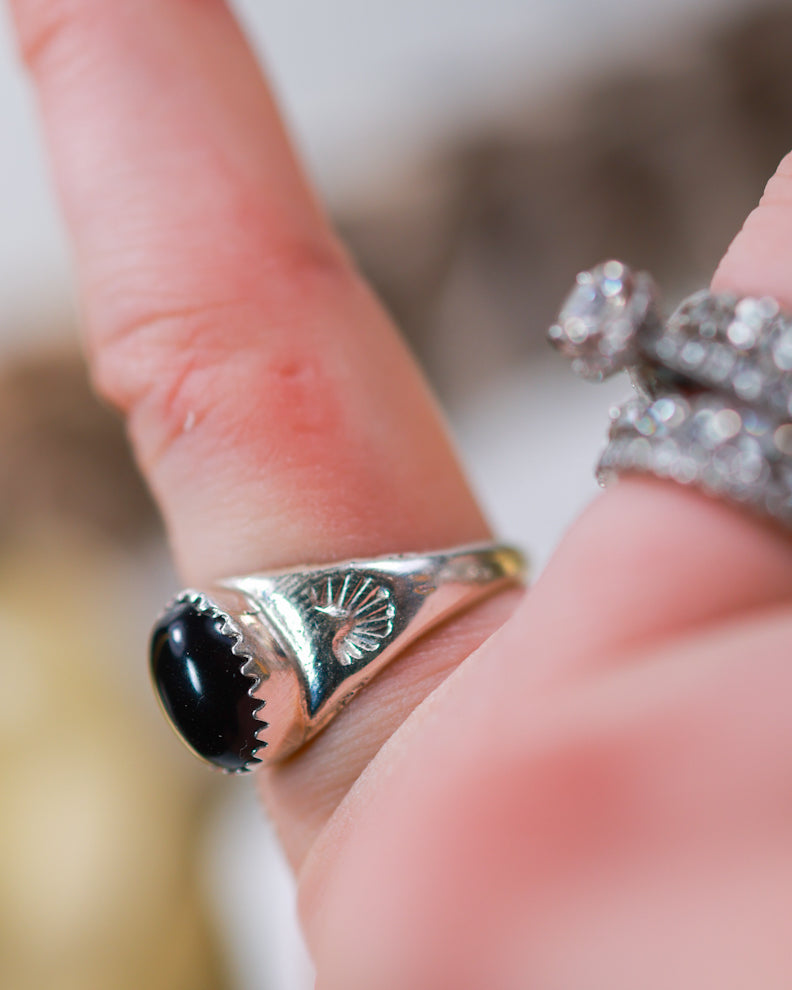 Black Onyx Ring | Size 7 - Turquoise Town