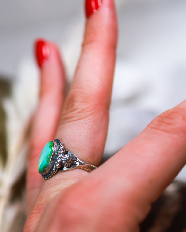 Turquoise Ring | Size 7 - Smokin' Blues Turquoise