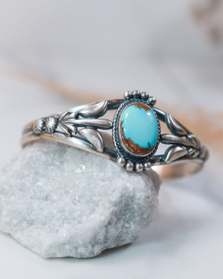 Turquoise Cuff - Smokin' Blues Turquoise
