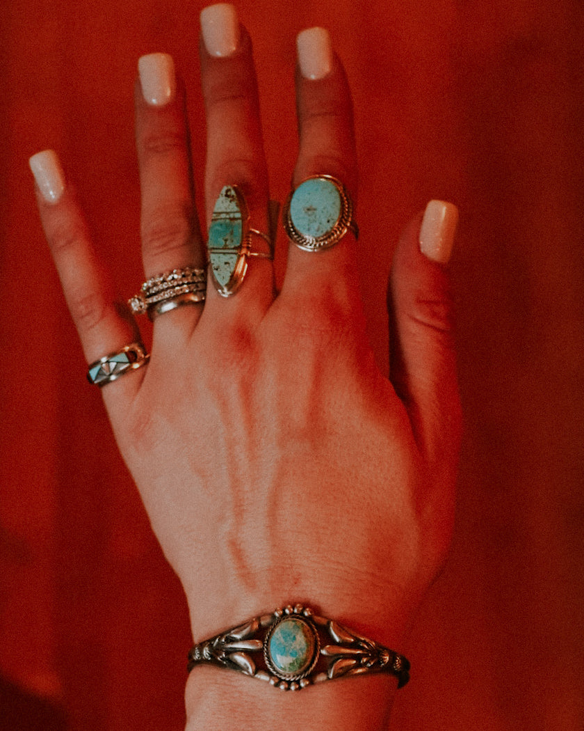 Turquoise Cuff - Smokin' Blues Turquoise