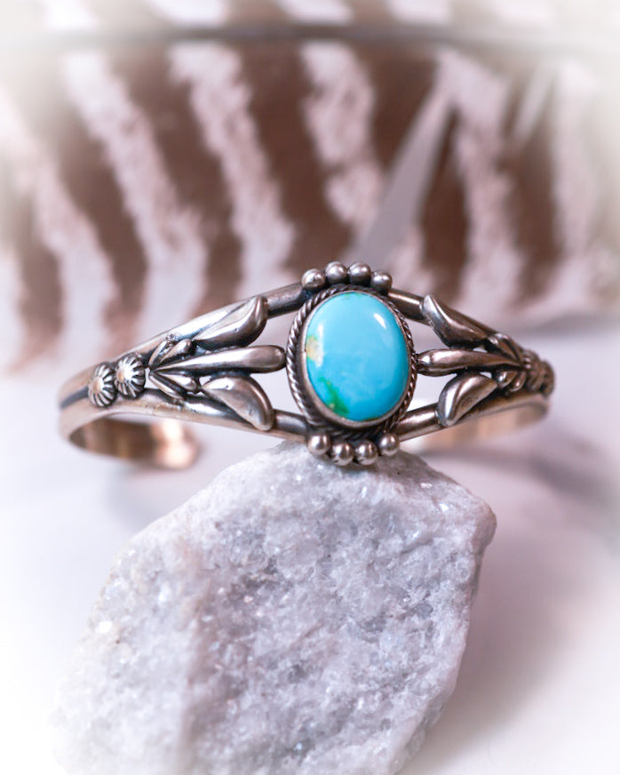 Turquoise Cuff - Smokin' Blues Turquoise