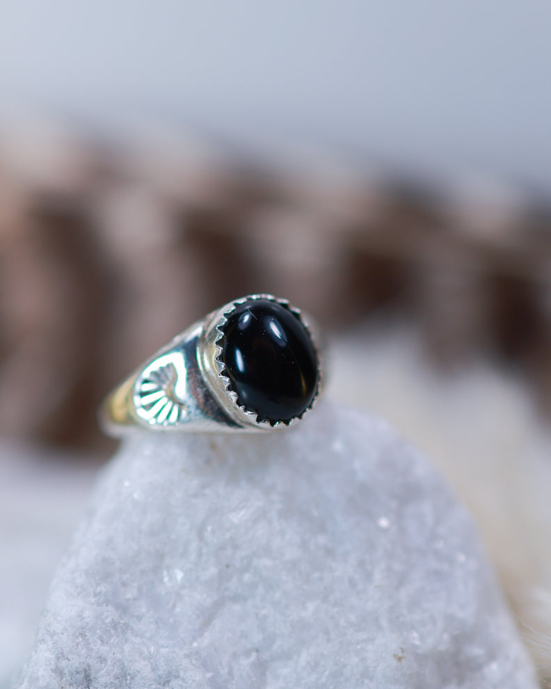 Black Onyx Ring | Size 7 - Turquoise Town
