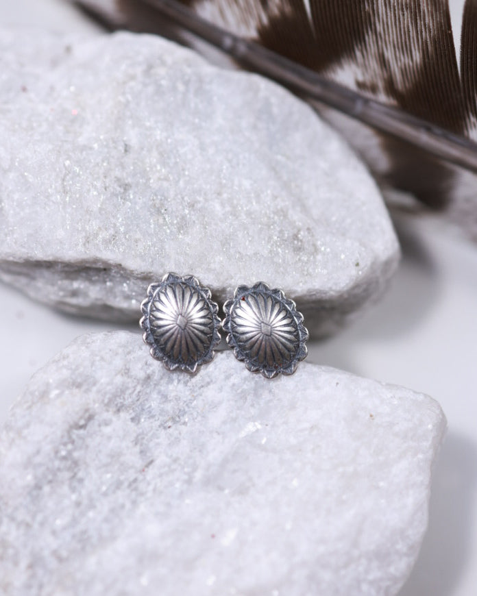 Mini Sterling Earrings - Smokin' Blues Turquoise