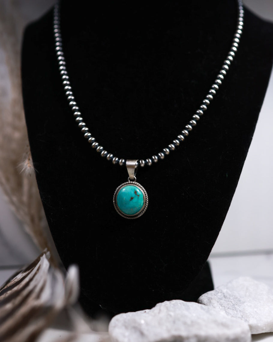 Turquoise Pendant - Smokin' Blues Turquoise