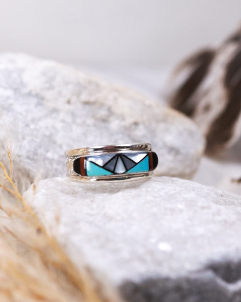 Turquoise Ring | Size 5.5 - Smokin' Blues Turquoise