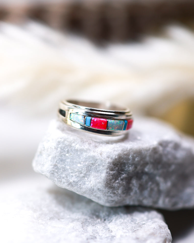 Opal Turquoise Ring | Size 7 - Turquoise Town
