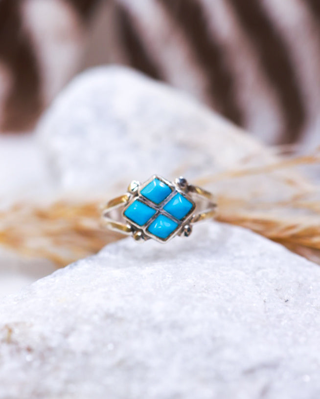 Turquoise Ring | Size 6.5 - Smokin' Blues Turquoise
