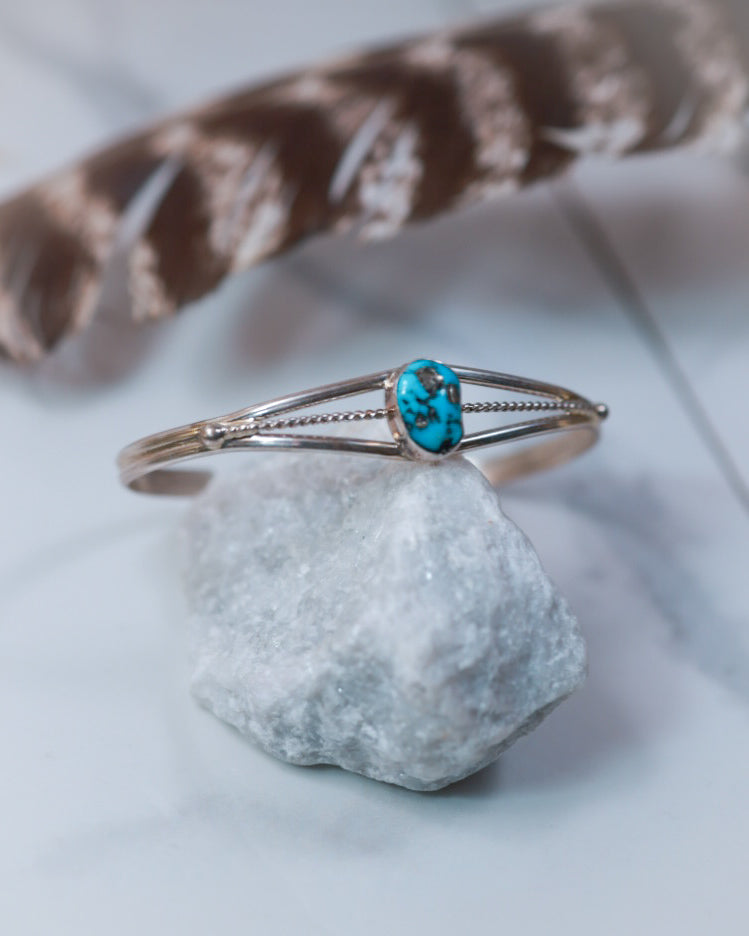 Turquoise Cuff - Smokin' Blues Turquoise