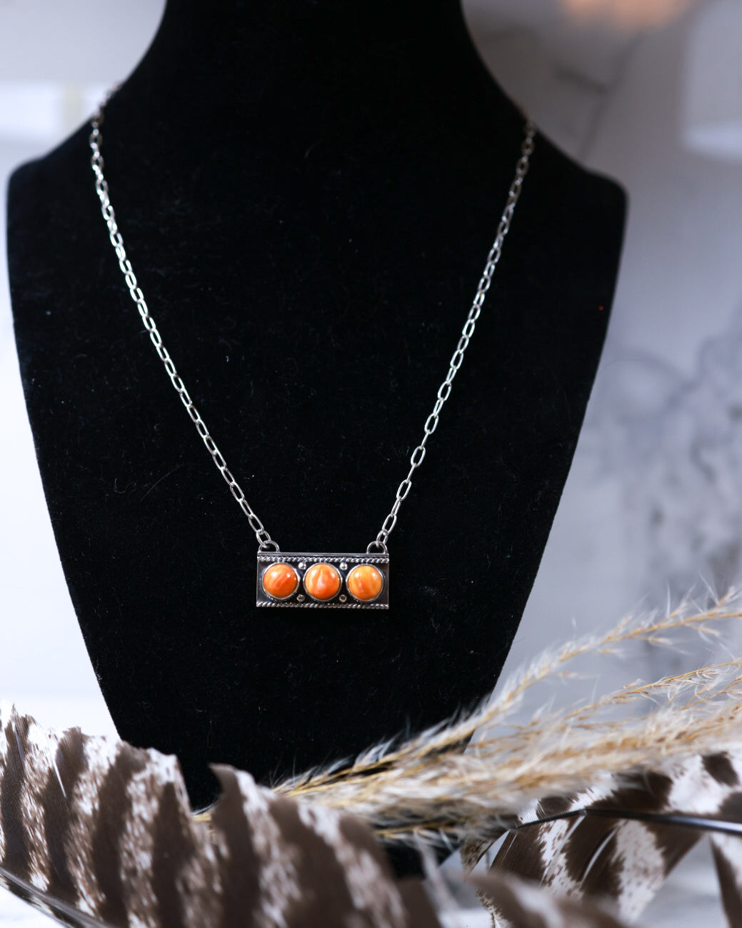 Spiny Oyster Bar Necklace - Smokin' Blues Turquoise