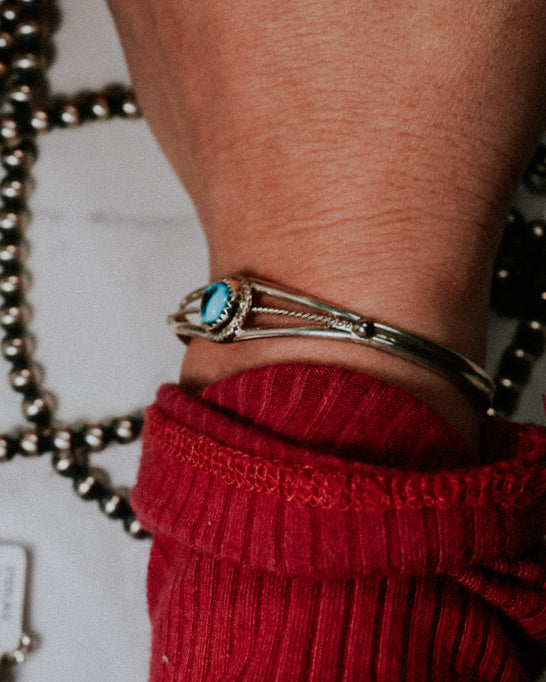 Turquoise Cuff - Smokin' Blues Turquoise
