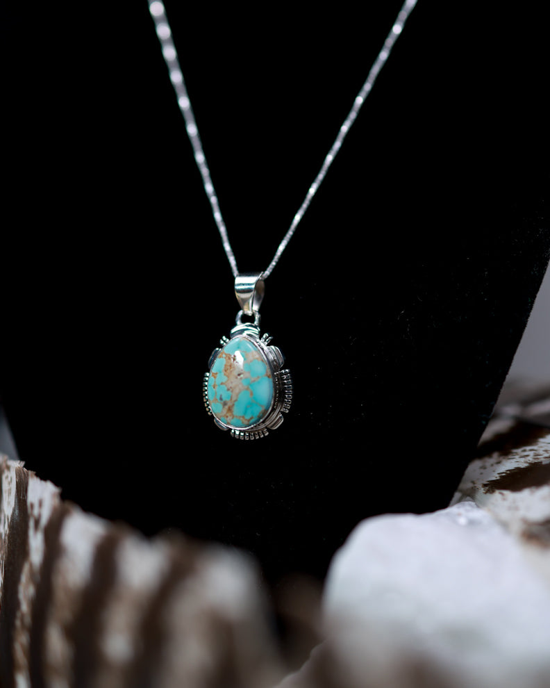 Turquoise Pendant - Smokin' Blues Turquoise