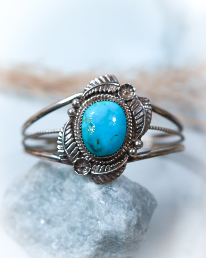 Turquoise Cuff - Smokin' Blues Turquoise