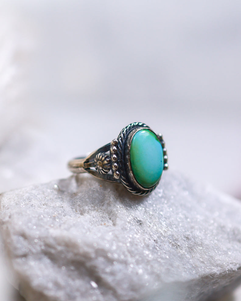 Turquoise Ring | Size 7 - Smokin' Blues Turquoise