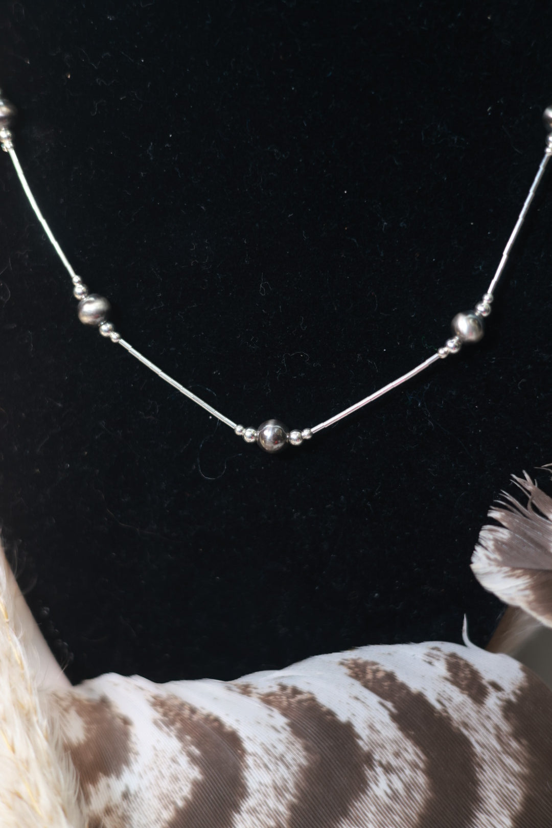 Navajo Pearl Necklace - 6MM 18” - Smokin' Blues Turquoise