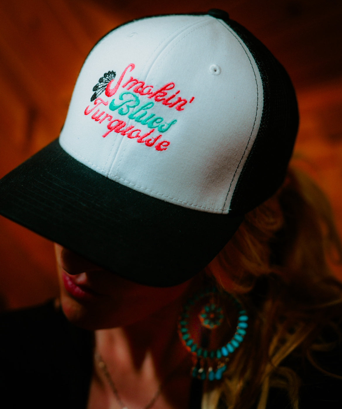 Trucker Hat - Smokin' Blues Turquoise