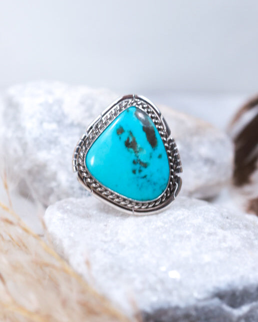 Turquoise Ring | Size 6.5 - Smokin' Blues Turquoise