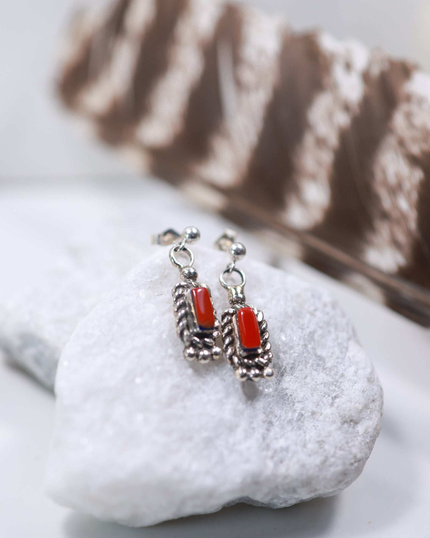 Coral Earrings