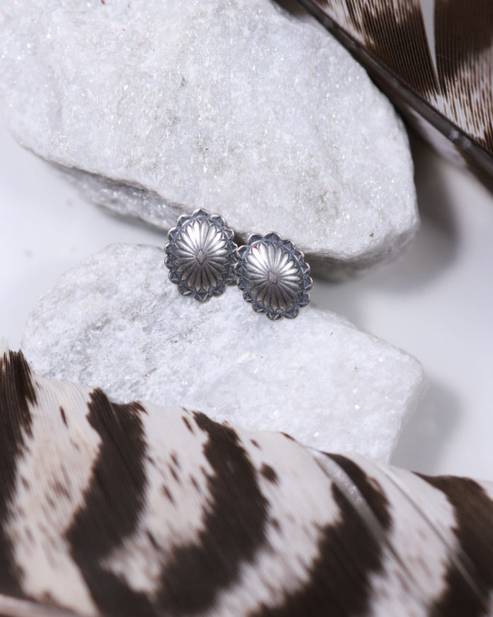 Mini Sterling Earrings - Smokin' Blues Turquoise