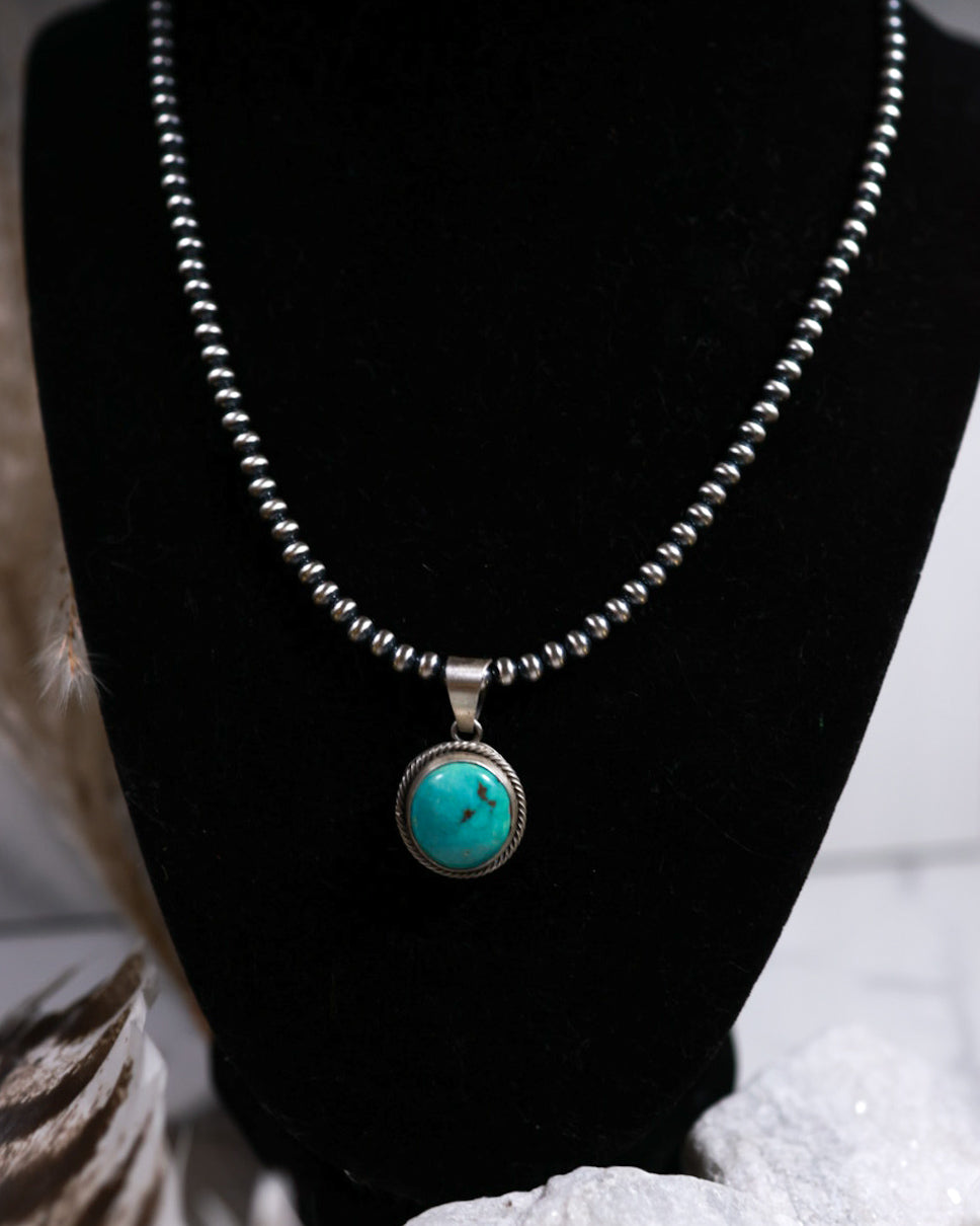 Turquoise Pendant - Smokin' Blues Turquoise