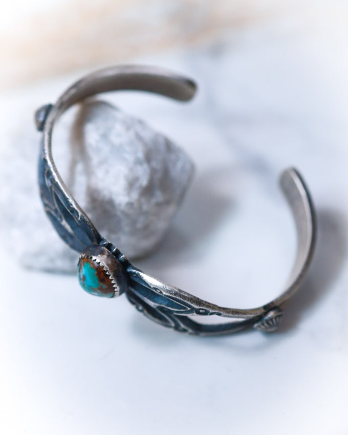 Turquoise Cuff - Smokin' Blues Turquoise