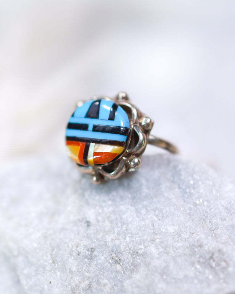 Turquoise Ring | Size 7 - Smokin' Blues Turquoise