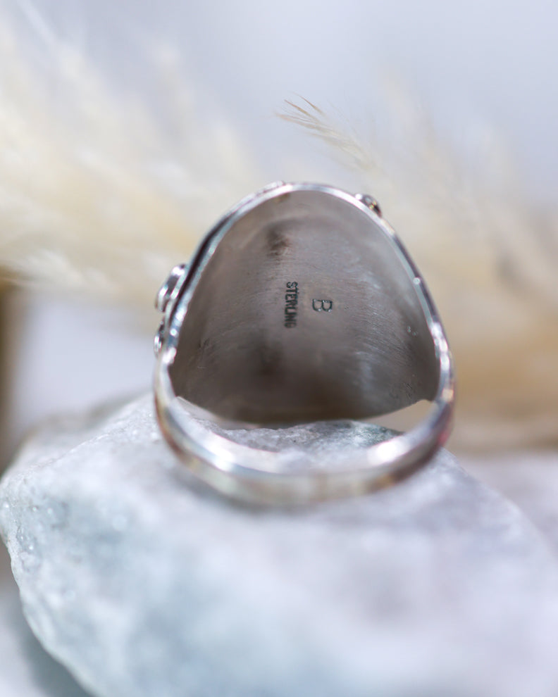 Turquoise Ring | Size 12.5 - Smokin' Blues Turquoise