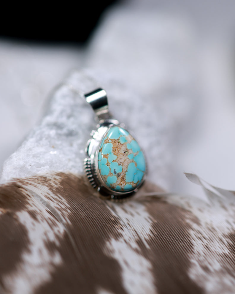 Turquoise Pendant - Smokin' Blues Turquoise