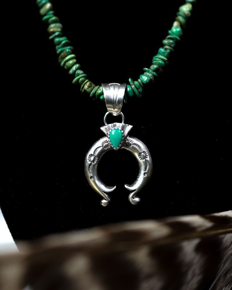 Turquoise Naja Necklace - Smokin' Blues Turquoise