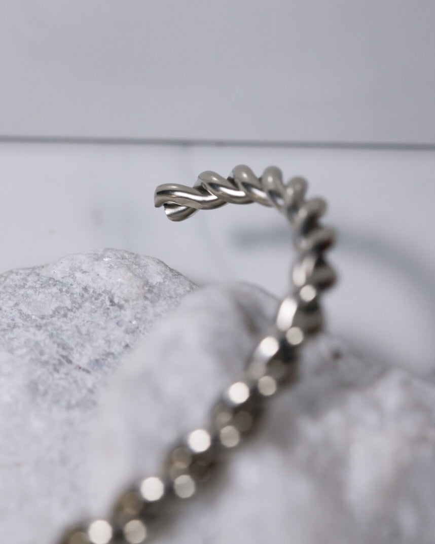 Sterling Twist Cuff - Smokin' Blues Turquoise