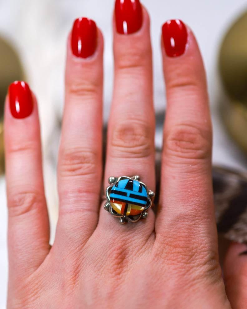 Turquoise Ring | Size 7 - Smokin' Blues Turquoise