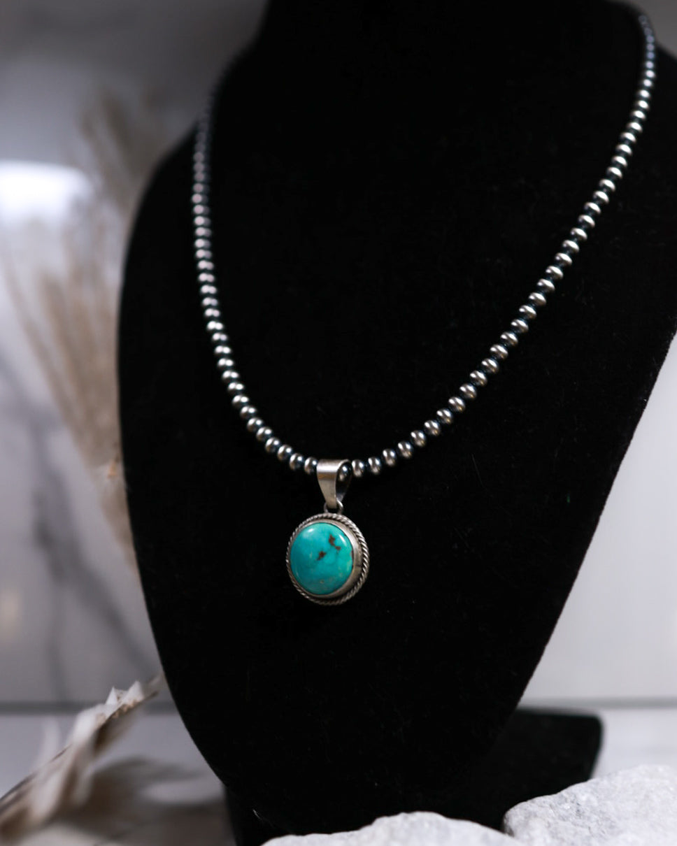 Turquoise Pendant - Smokin' Blues Turquoise