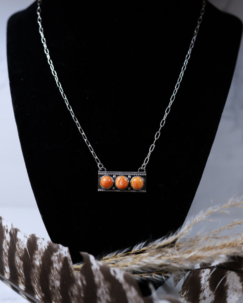 Spiny Oyster Bar Necklace - Smokin' Blues Turquoise