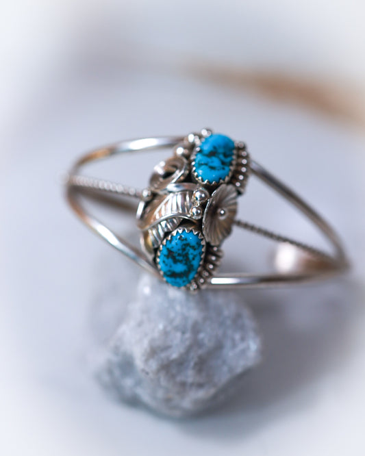 Turquoise Cuff - Smokin' Blues Turquoise