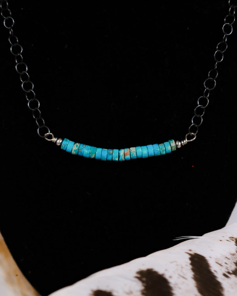 Turquoise Necklace - Smokin' Blues Turquoise
