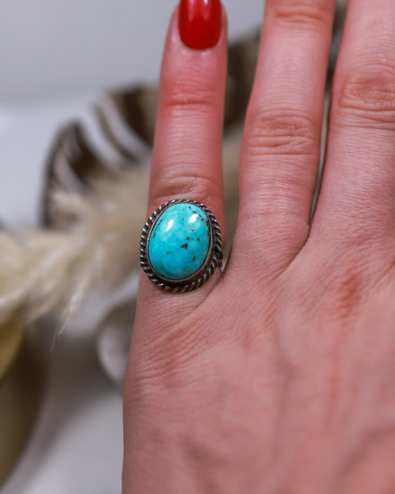 Turquoise Ring |Size 5 - Smokin' Blues Turquoise