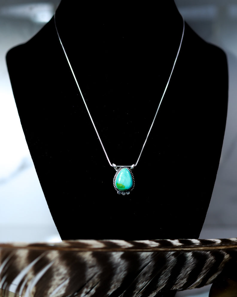 Turquoise Pendant - Smokin' Blues Turquoise