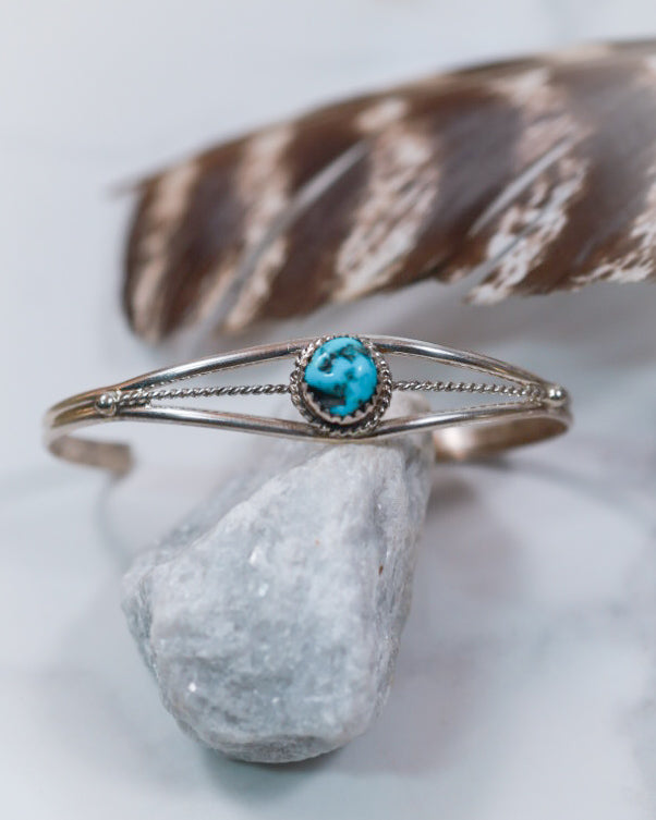 Turquoise Cuff - Smokin' Blues Turquoise
