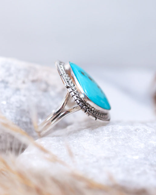 Turquoise Ring | Size 6.5 - Smokin' Blues Turquoise