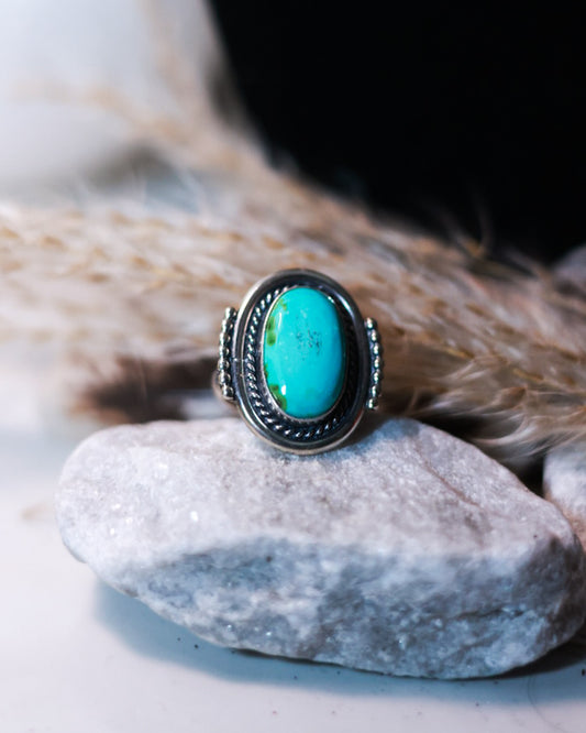 Turquoise Ring | Size 7 - Smokin' Blues Turquoise