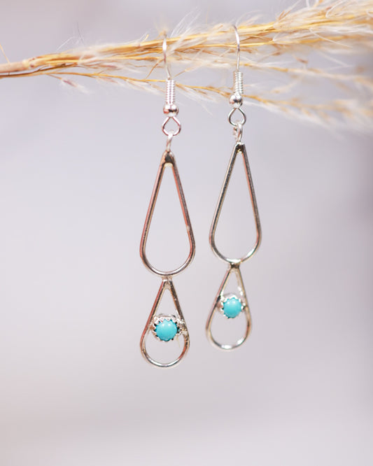 Turquoise Earrings - Smokin' Blues Turquoise