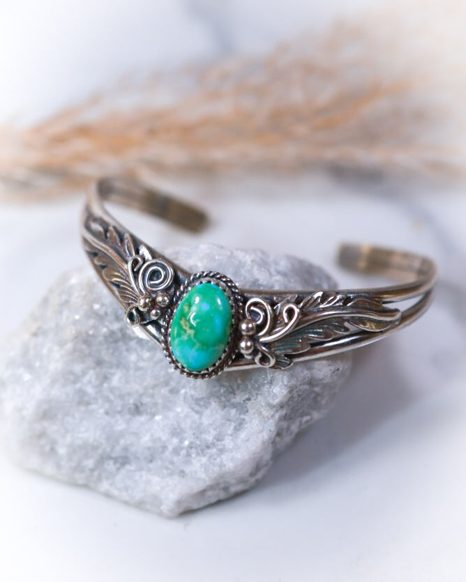 Turquoise Cuff - Smokin' Blues Turquoise