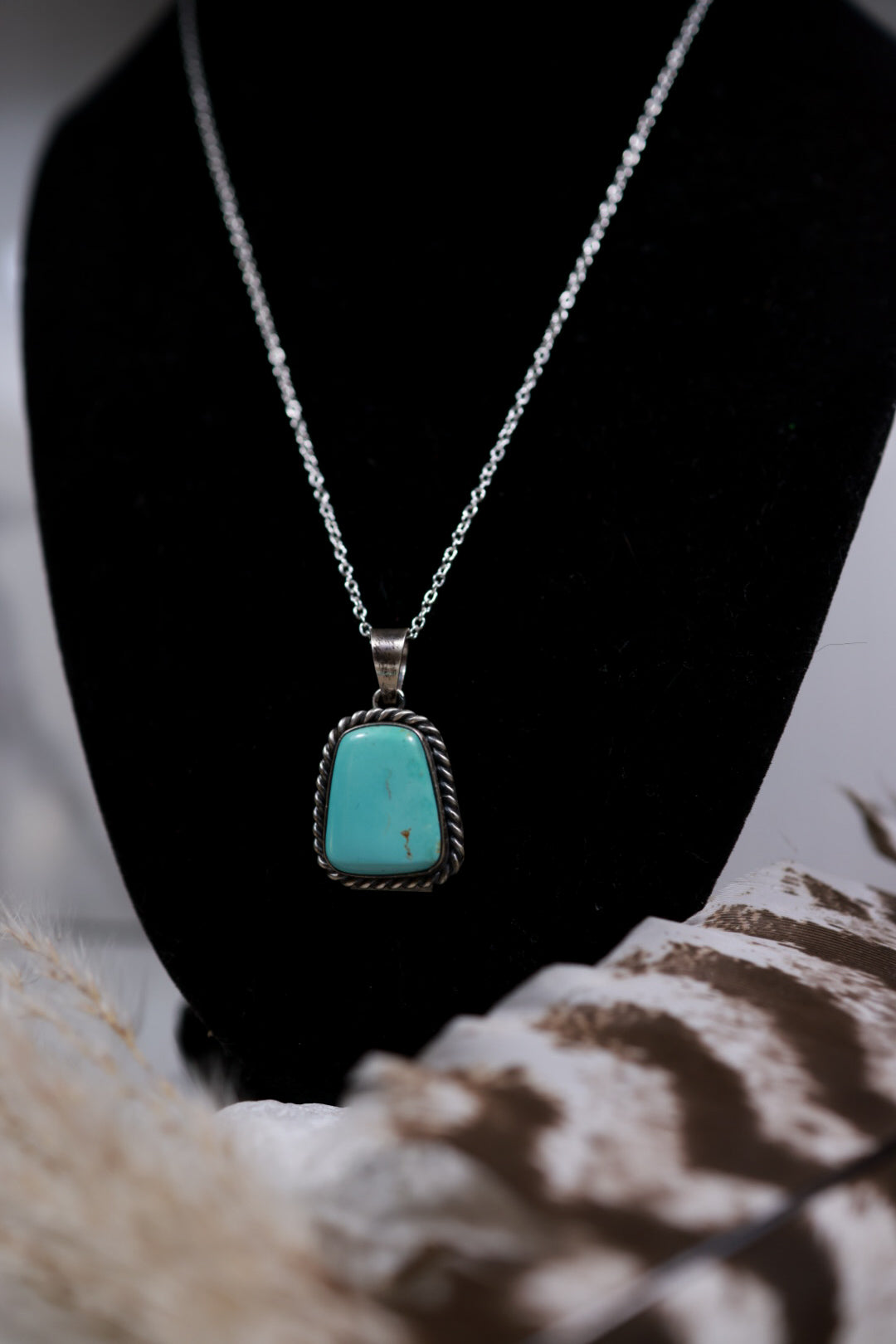 Turquoise Pendant - Smokin' Blues Turquoise