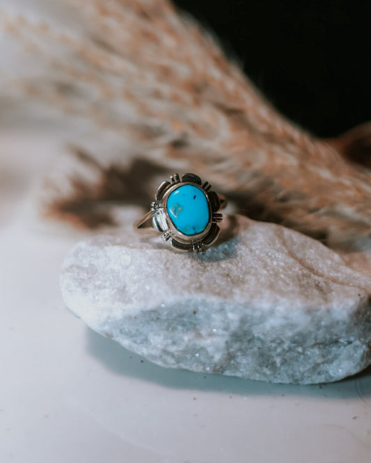 Turquoise Ring | Size 6.5 - Smokin' Blues Turquoise