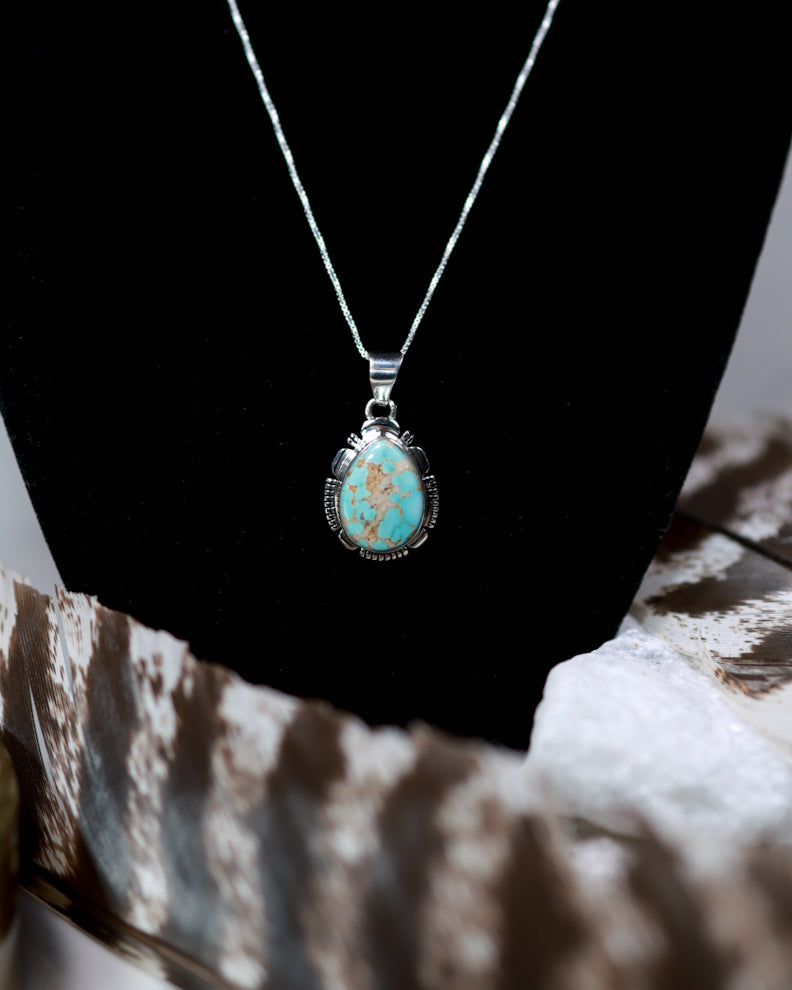 Turquoise Pendant - Smokin' Blues Turquoise