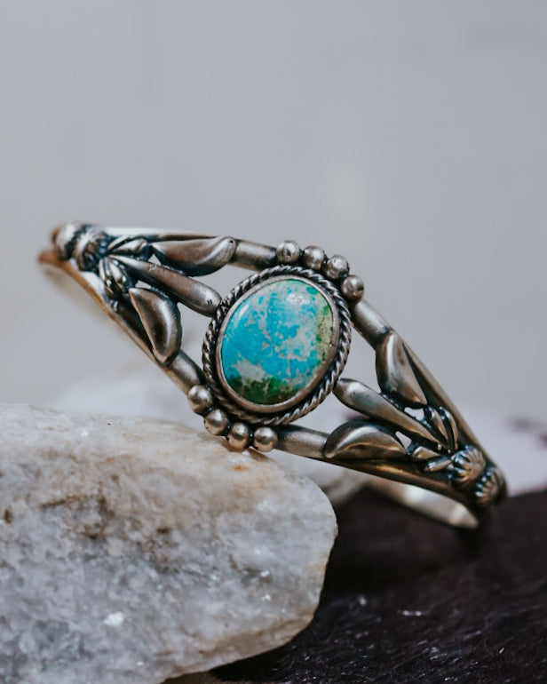 Turquoise Cuff - Smokin' Blues Turquoise