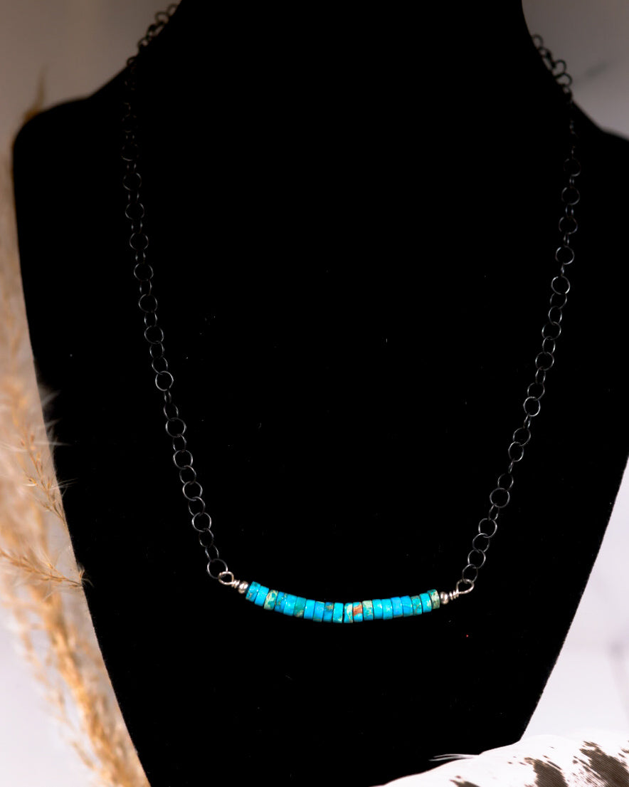 Turquoise Necklace - Smokin' Blues Turquoise