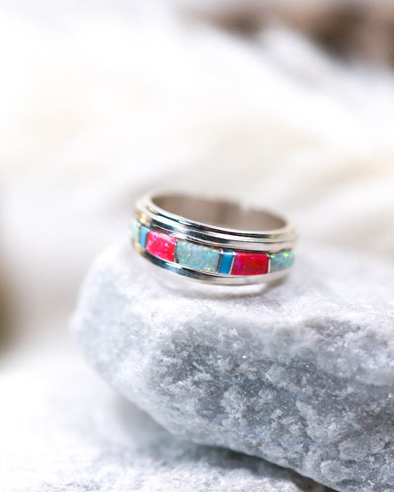 Opal Turquoise Ring | Size 7 - Turquoise Town