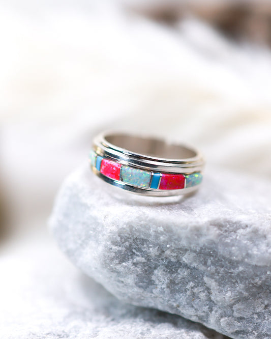 Opal Turquoise Ring | Size 7 - Turquoise Town