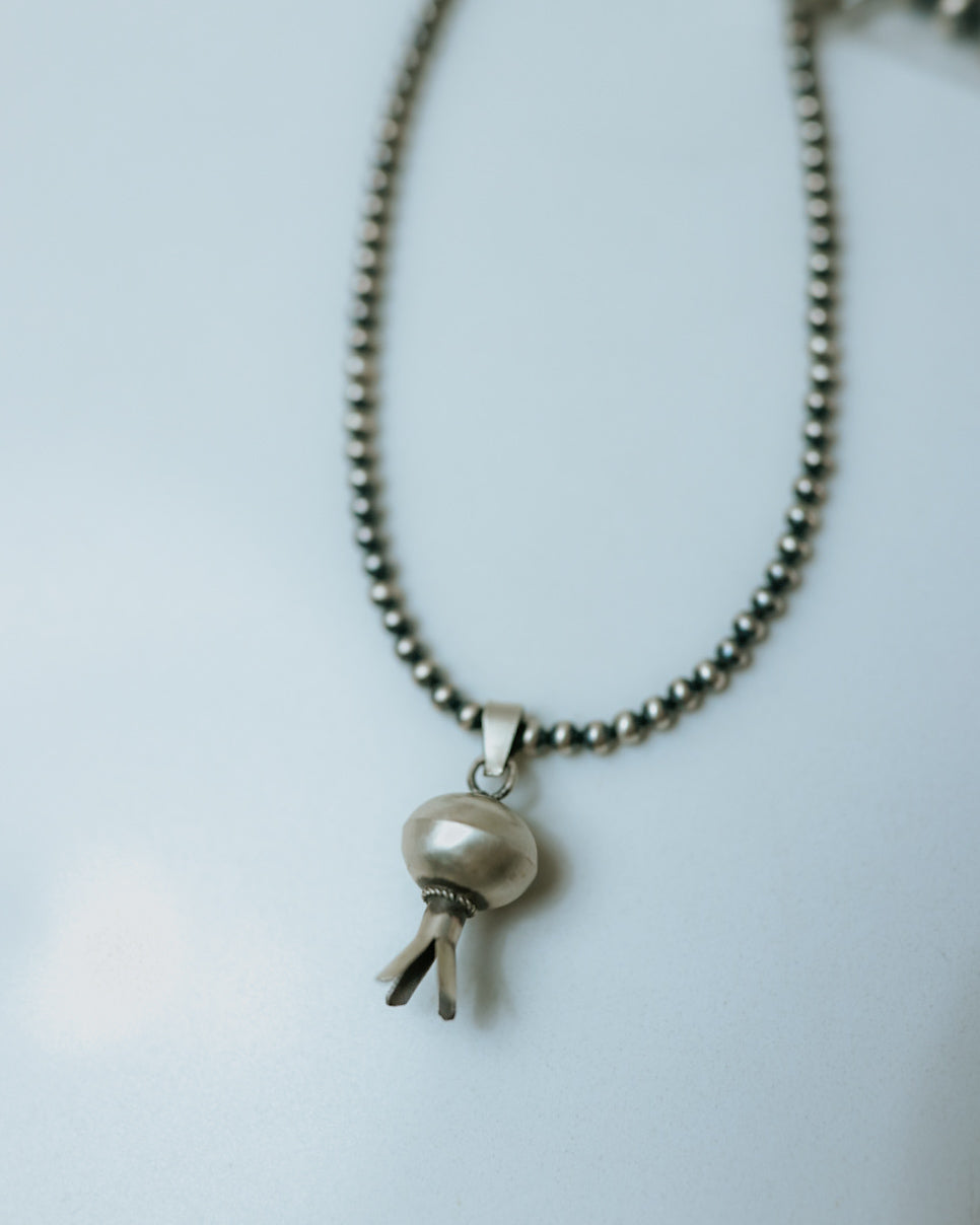 Sterling Bell Pendant - Smokin' Blues Turquoise